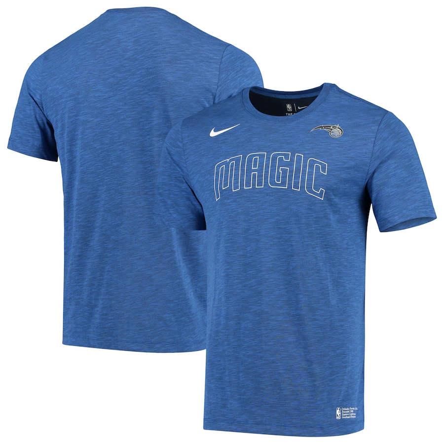 2020 NBA Men Nike Orlando Magic Heathered Blue Essential Facility Performance TShirt